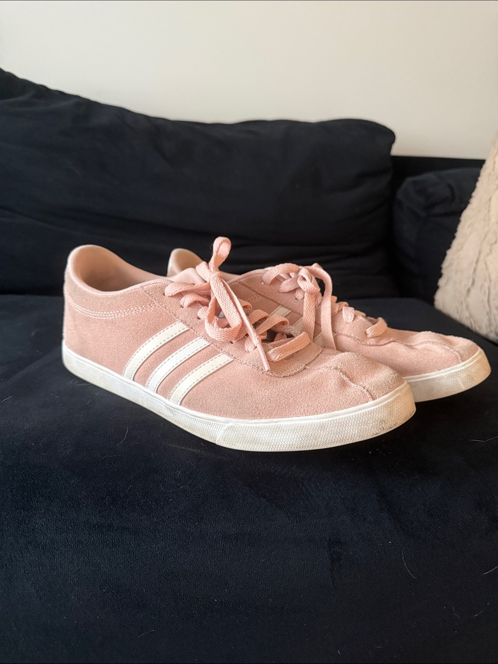 Adidas Neo Courtset Sneakers - Light Pink Suede